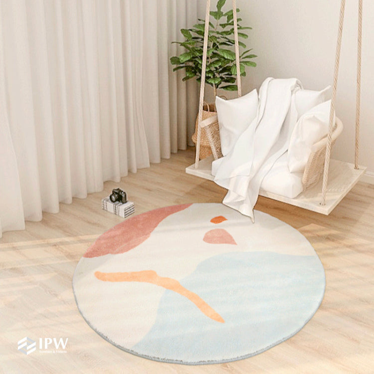 Cozy Living Round Floor Rug - Colours