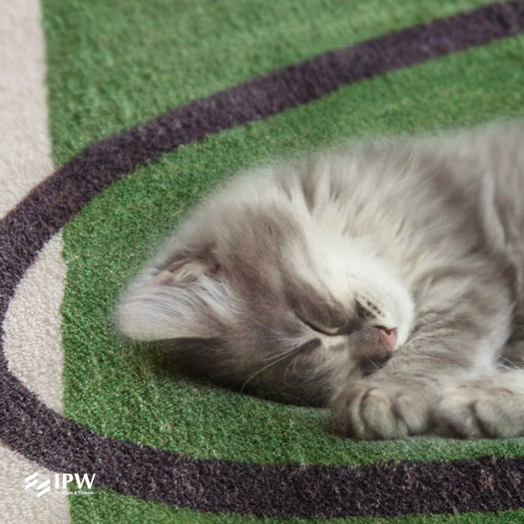 Cozy Living Round Floor Rug - Lines