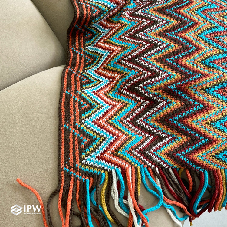 Four Seasons Woven Throw - Bohemian Red