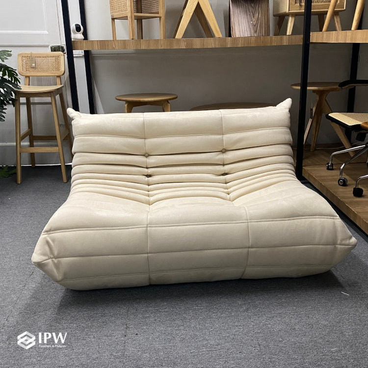 Togo Love Seat (Beige Fabric)