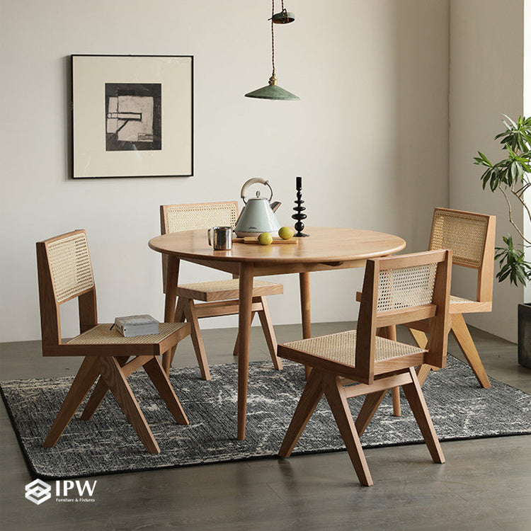 Pierre Armless Chair (Natural Wood)