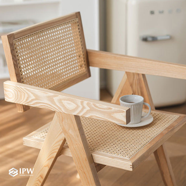 Pierre Office Armchair (Natural Wood)