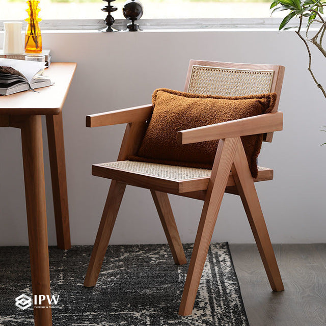 Pierre Office Armchair (Natural Wood)