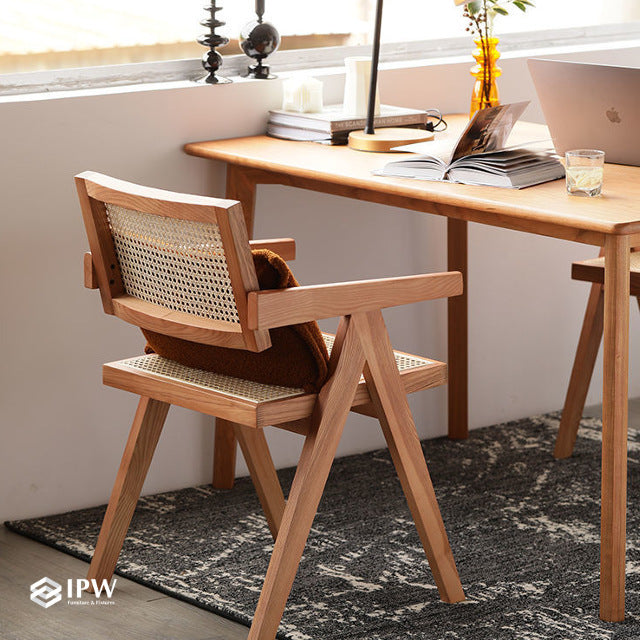 Pierre Office Armchair (Natural Wood)
