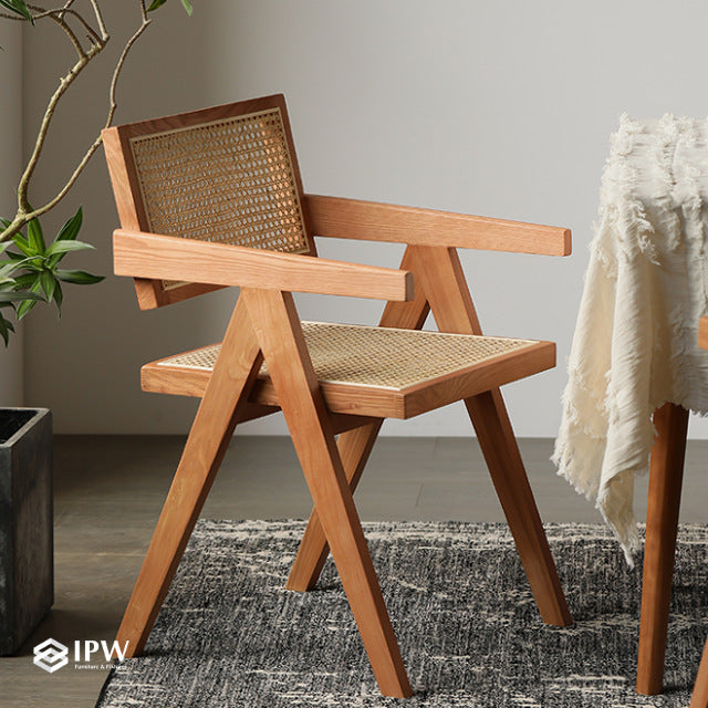 Pierre Office Armchair (Natural Wood)