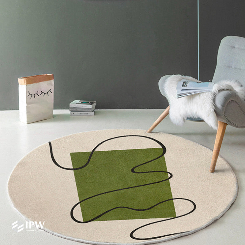 Clean Lines Rug Cozy Living Round Floor Rug - Lines – IPW Furniture and Fixtures