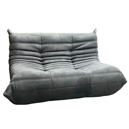 Togo Love Seat (Grey Fabric)