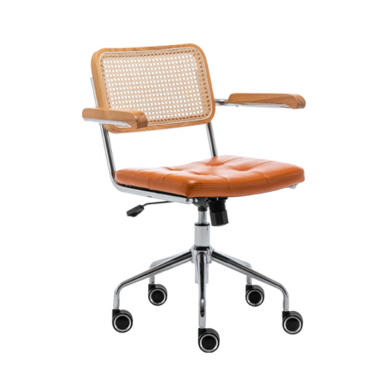 Marcel Cushioned Office Armchair (Wood)
