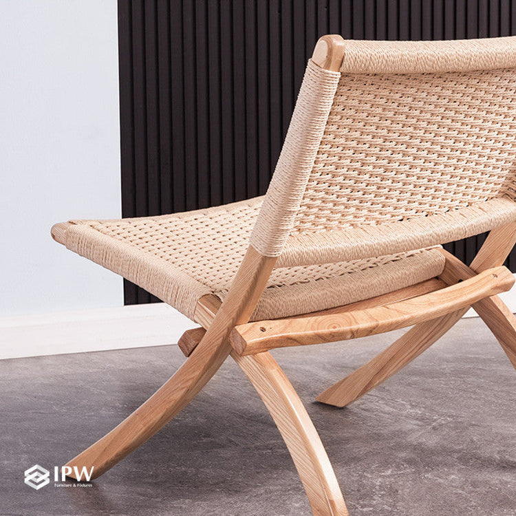 Tulum Folding Lounge Chair (Natural Wood)