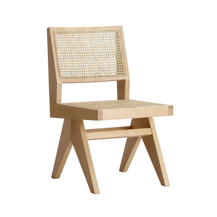 Pierre Armless Chair (Natural Wood)