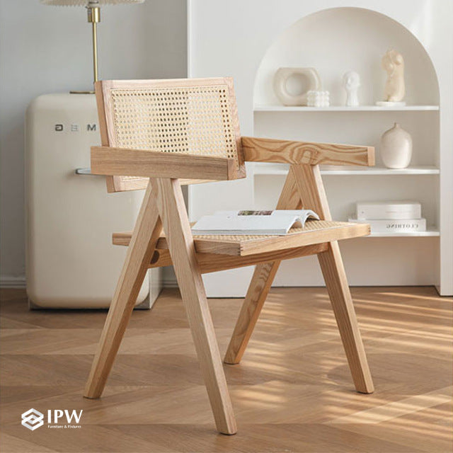 Pierre Office Armchair (Natural Wood)